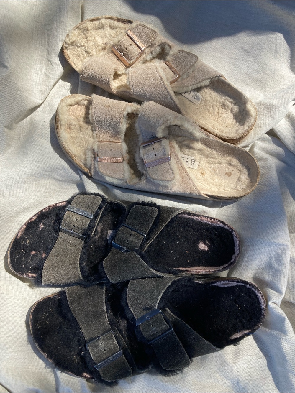 2 shearling Birkenstocks 41 women 10